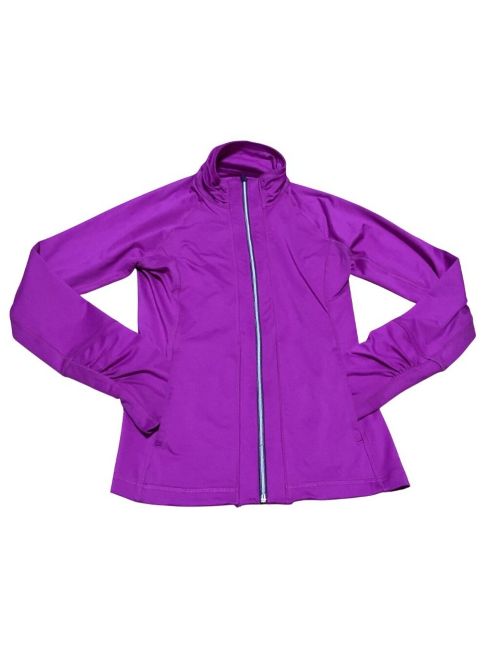 Reebok Purple Full-Zip Jacket Size S Polyester/Spandex With Thumbholes & Pockets